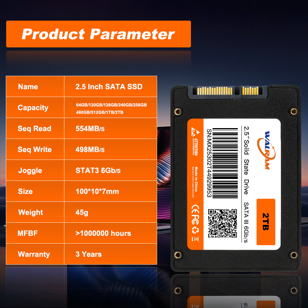 SSD SATA de 2,5 polegadas