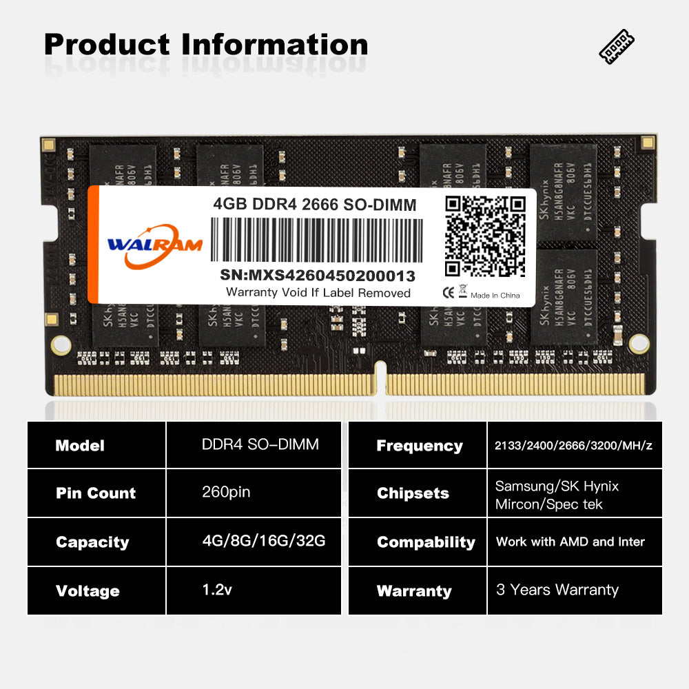 Memória RAM DDR4 para notebook